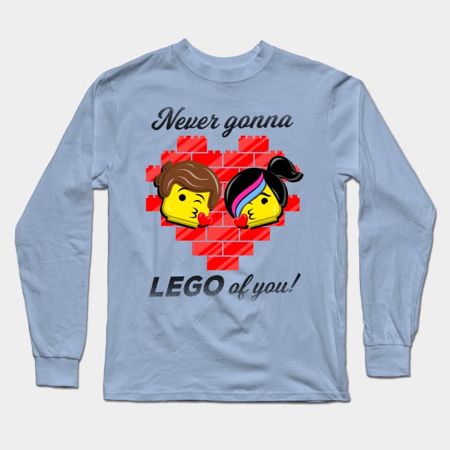 Never Gonna LEGO of You! Long Sleeve T-Shirt by Punksthetic